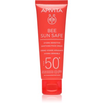 Apivita Bee Sun Safe Hydra Sensitive Soothing Face Cream SPF50+ crema calmanta si hidratanta SPF 50+ - imagine 2